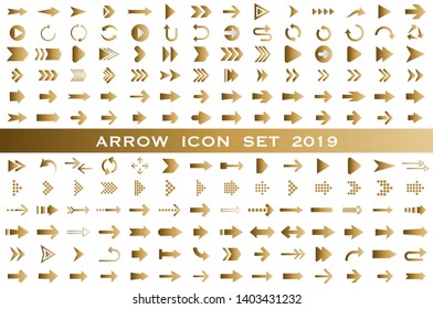 Isolated arrow vector icons set. Arrows icon collection for web, mobile app. Arrow vector download icon set. Arrows vector curve flat collection. Navigation application digital button illustration 