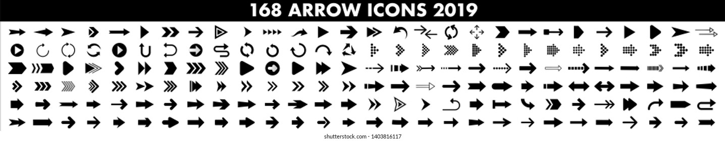 Isolated arrow vector icons set. Arrows icon collection for web, mobile app. Arrow vector download icon set. Arrows vector curve flat collection. Navigation application digital button illustration 