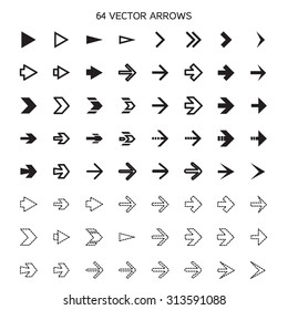 Isolated arrows set, undo and previous buttons. Vector