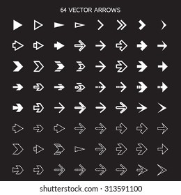 Isolated arrows set, undo and previous buttons. Vector