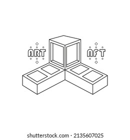 Isolated art animated ntf draw art digital illustration vector