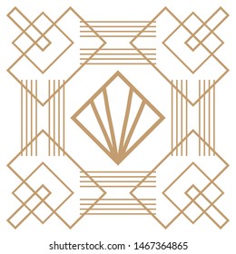Isolated art deco background design
