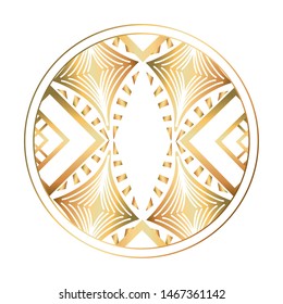 Isolated art deco circle design