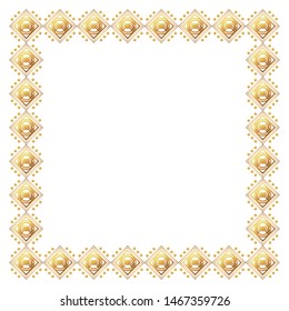 Isolated art deco frame design