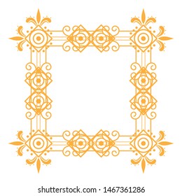 Isolated art deco frame design