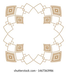 Isolated art deco frame design