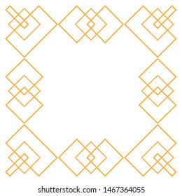 Isolated art deco frame design