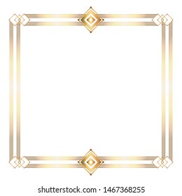 Isolated art deco frame design