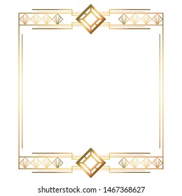 Isolated art deco frame design