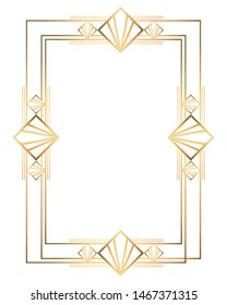 Isolated art deco frame design
