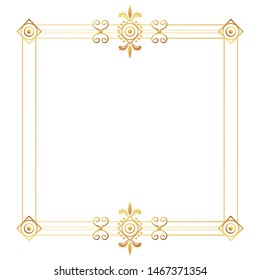 Isolated art deco frame design