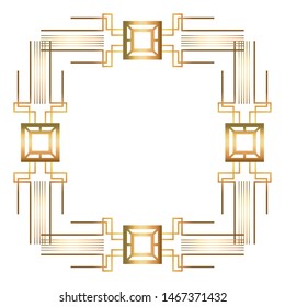 Isolated art deco frame design