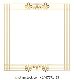 Isolated art deco frame design