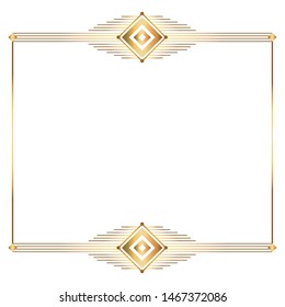 Isolated art deco frame design