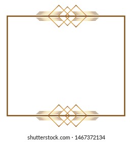 Isolated art deco frame design