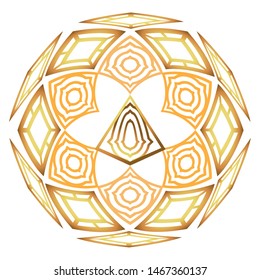 Isolated art deco shape design