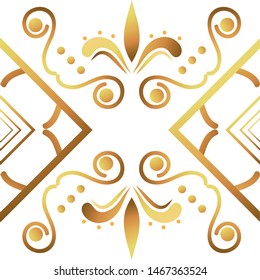 Isolated art deco shape design