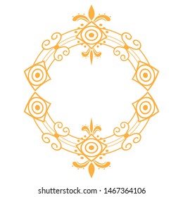 Isolated art deco shape design