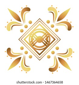 Isolated art deco shape design