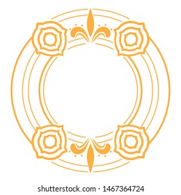 Isolated art deco shape design