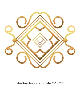 Isolated art deco shape design