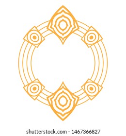 Isolated art deco shape design