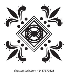 Isolated art deco shape design