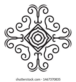 Isolated art deco shape design