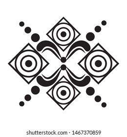 Isolated art deco shape design