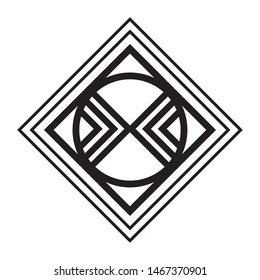 Isolated art deco shape design