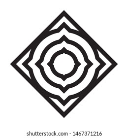 Isolated art deco shape design