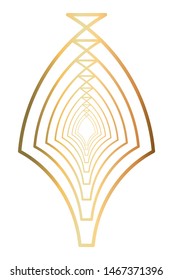 Isolated art deco shape design