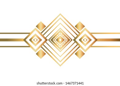 Isolated art deco shape design