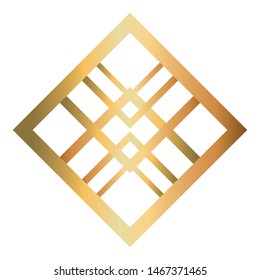 Isolated art deco shape design