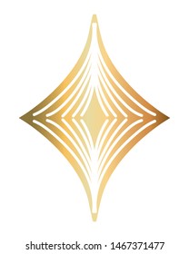 Isolated art deco shape design