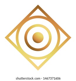 Isolated art deco shape design