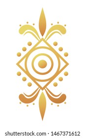 Isolated art deco shape design