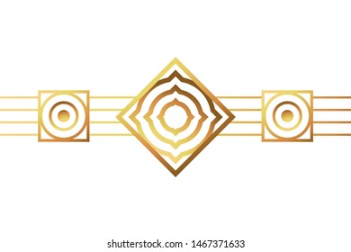 Isolated art deco shape design