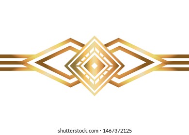 Isolated art deco shape design