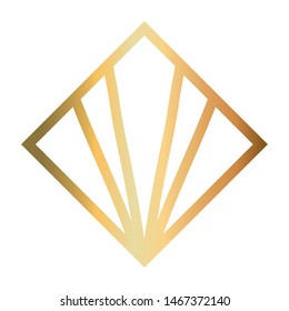 Isolated art deco shape design