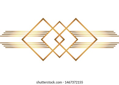 Isolated art deco shape design