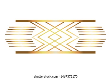 Isolated art deco shape design