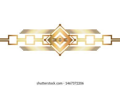 Isolated art deco shape design