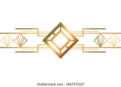 Isolated art deco shape design