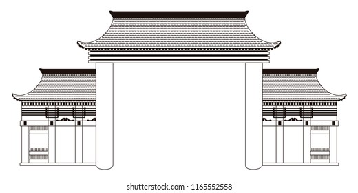 Isolated asian building icon. Vector illustration design