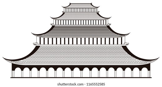 Isolated asian building icon. Vector illustration design