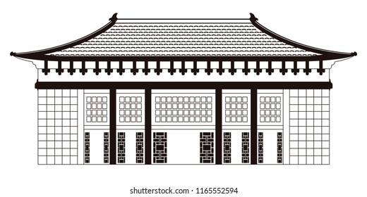 Isolated asian building icon. Vector illustration design