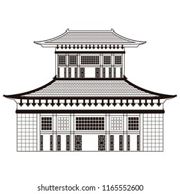 Isolated asian building icon. Vector illustration design
