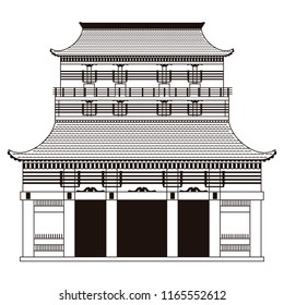 Isolated asian building icon. Vector illustration design