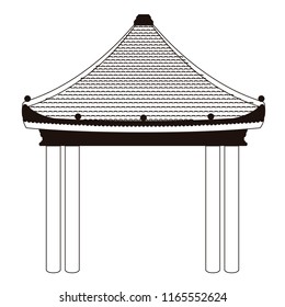 Isolated asian building icon. Vector illustration design